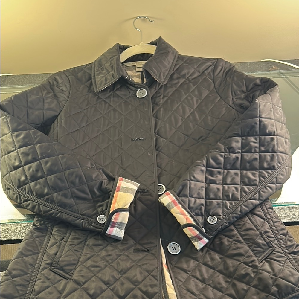 Burberry Black Puffer Jacket with Quilted Design
